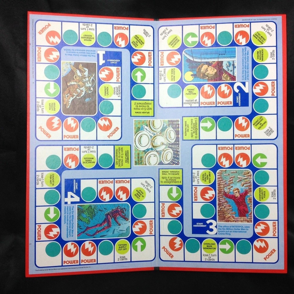 The Six Million Dollar Man Game REPLACEMENT Board Man Cave Decor Scuba Astronaut - Picture 2 of 12